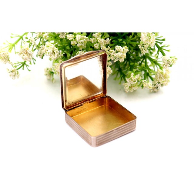 Silver Toiletry Box with Mirror For Sale - Image 4 of 5