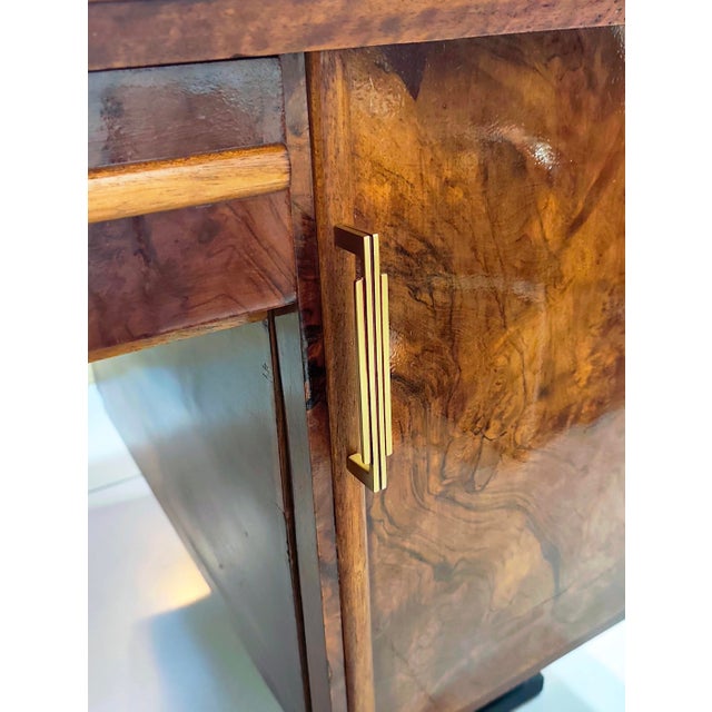 Vintage Burl Walnut Desk, 1930s For Sale - Image 14 of 17