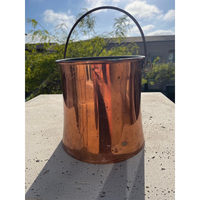 Mid 19th Century 19th Century European Copper 4 Liter Hanging Hearth Pot – Rich Patina For Sale - Image 5 of 12