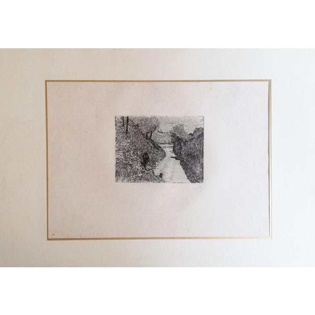 Giovanni Fattori, Tuscan Road, 1925, Etching For Sale