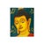 Asian Vintage HandPainted Artistic Buddha Head Wood Plaque Art For Sale - Image 3 of 6