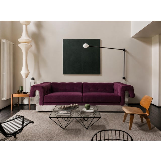 Mid-Century Modern 1970s Chrome Clad Sofa by Milo Baughman for Thayer Coggin For Sale - Image 3 of 10