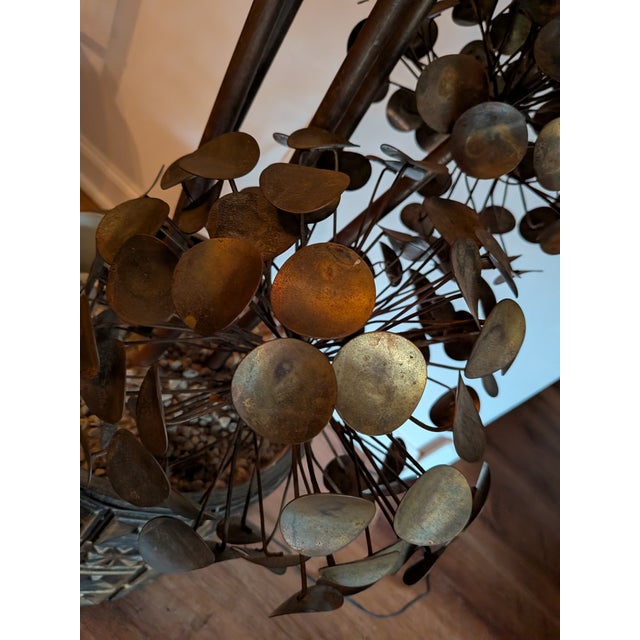 Brass Mid 20th Century C. Jere Money Bouquets Tree For Sale - Image 8 of 12