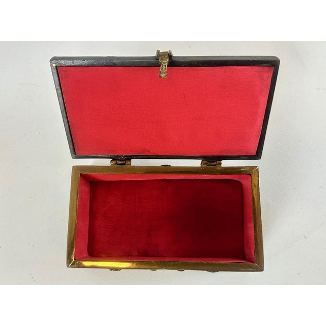 Antique Gothic Revival Bronze Jewelry Box with Religious Scenes, 19th Century For Sale - Image 12 of 16