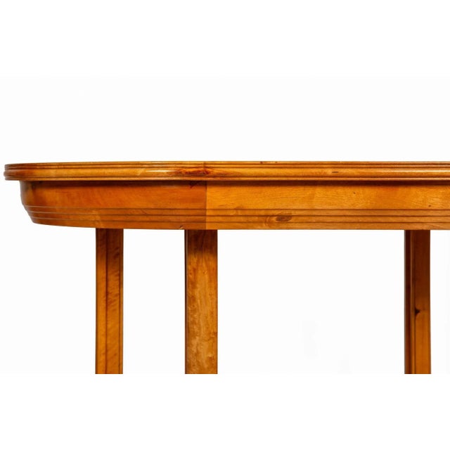 Brown Mid-Century Organic Modernist Parquetry-Inlaid Birch Center Table For Sale - Image 8 of 12