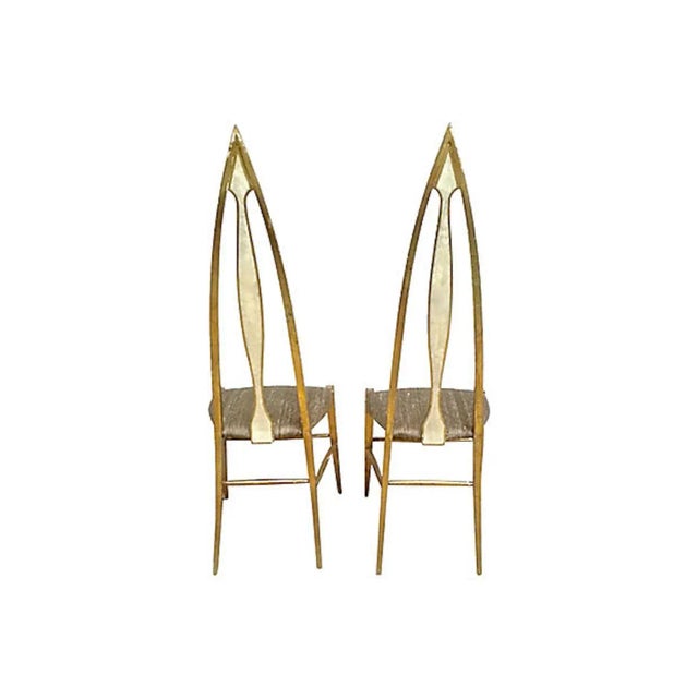 Gothic 1960s Vintage Abstract Italian Chairs- A Pair For Sale - Image 3 of 8