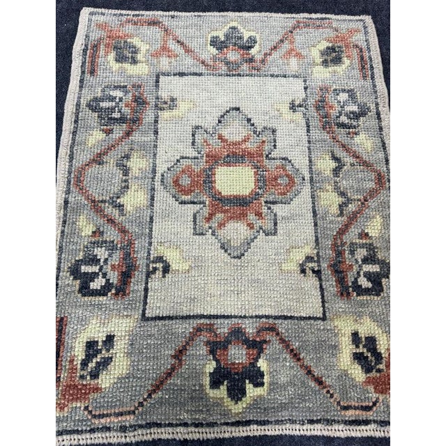 Turkish Oushak Rug 2'3" x 2'10" For Sale In Houston - Image 6 of 6