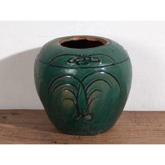 Ceramic Antique Chinese Stoneware Vase For Sale - Image 7 of 8