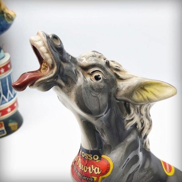 Gray Zoomorphic Donkey Bottle in Ceramic by Casa Nuova Boccaccio, Italy, 1960s For Sale - Image 8 of 16