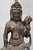 Vintage Buddhist Kuan Yin Brown Ceramic Sculpture Figure Table Lamp W/ Shade For Sale - Image 9 of 18
