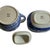 Vintage Authentic Spode Blue Italian Cream & Sugar With Lid For Sale In Palm Springs - Image 6 of 7