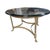 Vintage Brass & Beveled Glass Oval Coffee Table With Hoof Feet For Sale - Image 11 of 12
