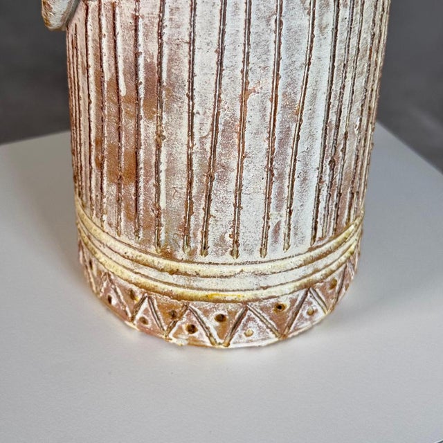 Ceramic Hand-Sculpted Terracotta Figures attributed to Saverio Farci, 1960s, Set of 2 For Sale - Image 7 of 18