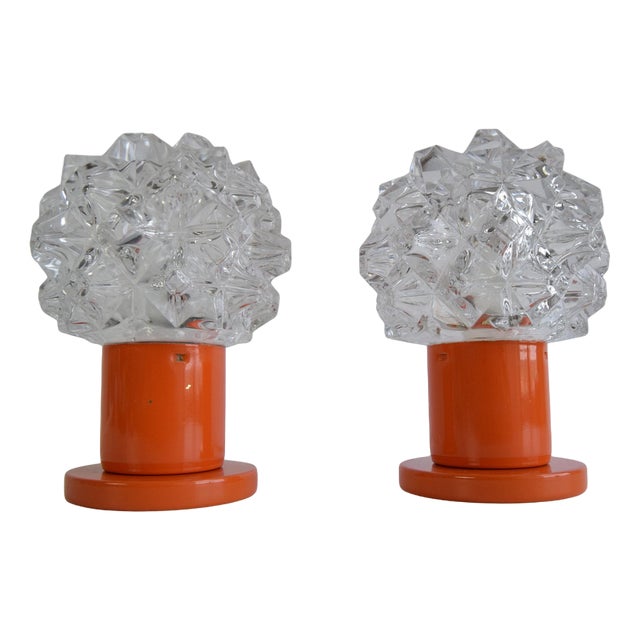 Wall Lamps from Kamenický Šenov, 1970, Set of 2 For Sale