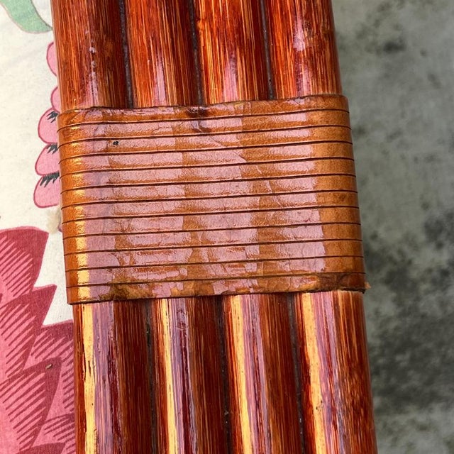 1980s Bamboo and Rattan Armchair attributed to Maugrion for Roche Bobois, France, 1980s For Sale - Image 5 of 18