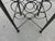 Contemporary Vintage Giacometti-Style Iron Wine Rack With Glass Shelves For Sale - Image 3 of 8