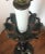 Monumental 40” Mid 20th Century Spanish Revival Barley Twist Candlestick Lamp With Amethyst Finale & Original Foil Metallic Shade For Sale - Image 9 of 13