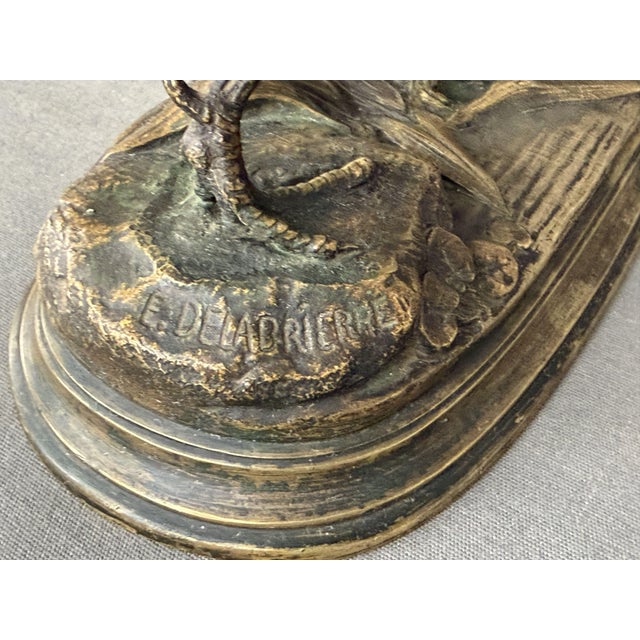 Metal Paul Edouard Delabrierre, Bird, 1880s, Bronze For Sale - Image 7 of 9