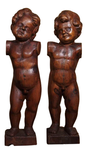 Italian 18th Century Angels - a Pair