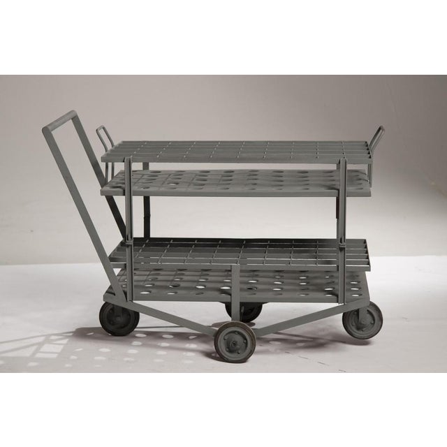 Vintage French Industrial Bottle Trolley, 1970s For Sale - Image 4 of 17