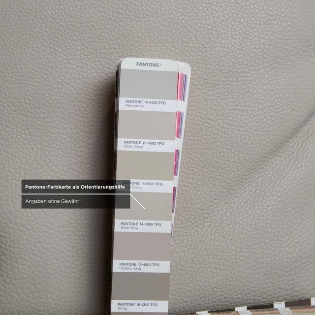 Jaan Living Leather Three-Seater Grey Cream Sofa from Walter Knoll and Wilhelm Knoll For Sale - Image 11 of 16