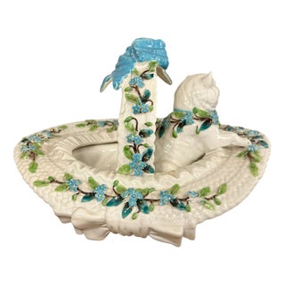 Antique Victorian Porcelain Basket, 1860 For Sale