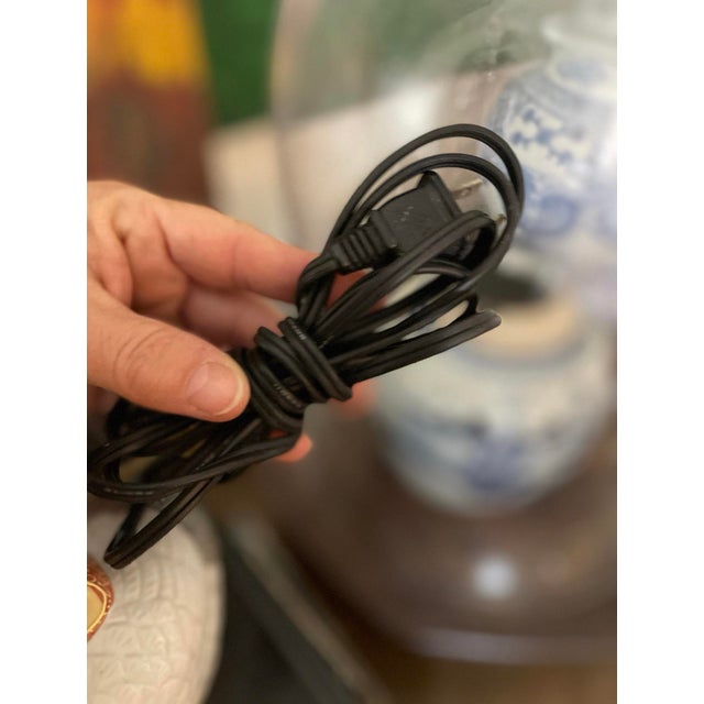 Chinese Vintage Chinese Lamp of Elderly Scholar and Goose For Sale - Image 3 of 9