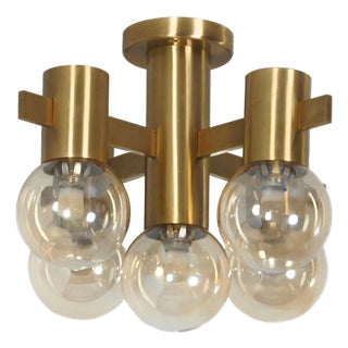 Model 2158/5 Five-Light Ceiling Lamp by Hans Agne Jakobsson for Ab Markaryd, Sweden, 1970s For Sale