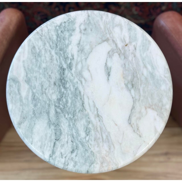 Vintage Round Carved Marble Column Pedestal For Sale In Kansas City - Image 6 of 11