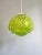 Large Mid-Century Modern Pendant Light in Green and White Speckled Glass, 1940s For Sale - Image 10 of 11