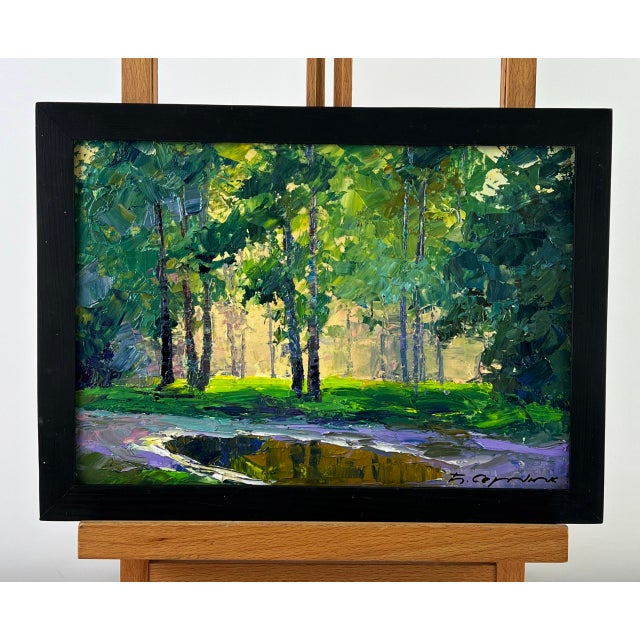 Oil painting Morning Park Serdyuk Boris Petrovich is a luminous landscape that captures the freshness and quiet beauty of...