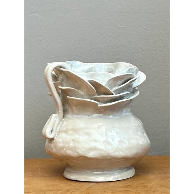 Vintage Handcrafted Ceramic Vase For Sale - Image 12 of 12