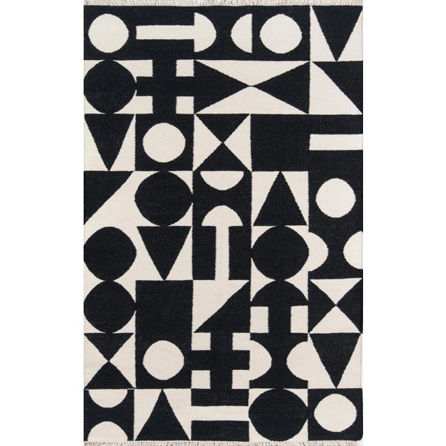 Novogratz by Momeni Topanga Roberta in Black Rug - 5'X8' For Sale