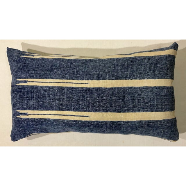 Single Flat Weave Antique Textile Pillow For Sale - Image 9 of 10