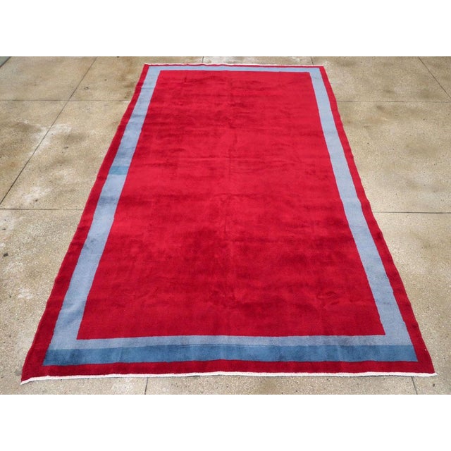 Galerie Shabab Collection Mid-20th Century Handmade Turkish Art Deco Style Room Size Carpet For Sale - Image 4 of 10