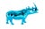 Plastic Azure Resin Rhino Spirit from Richard Orlinski For Sale - Image 7 of 9