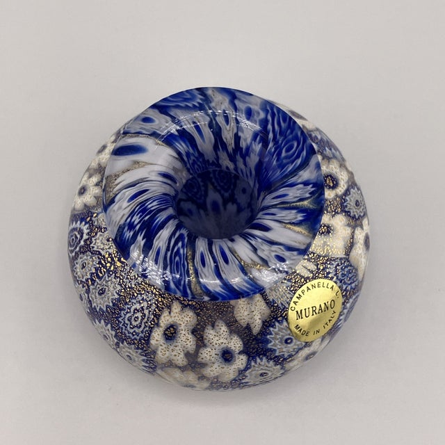 Mid-Century Modern Vintage Campanella Murano Millefiori Bud Vase For Sale - Image 3 of 4