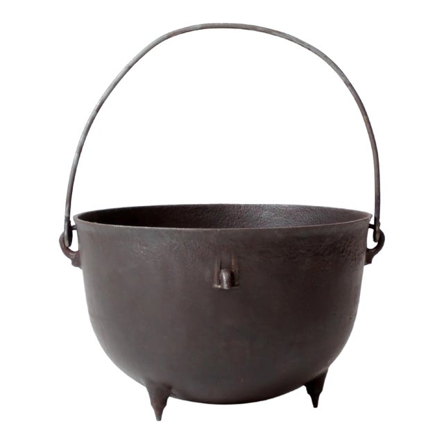 Antique 15 Gallon Cast Iron Cauldron For Sale