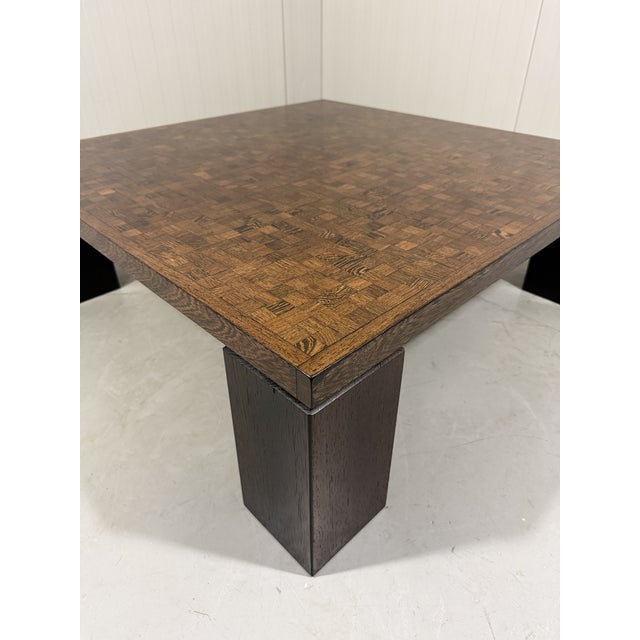 Wenge End-Grain Mosaic Coffee Table by Rolf Middelboe & Gorm Lindum for Tranekær Furniture, Denmark, 1970s For Sale - Image 13 of 17