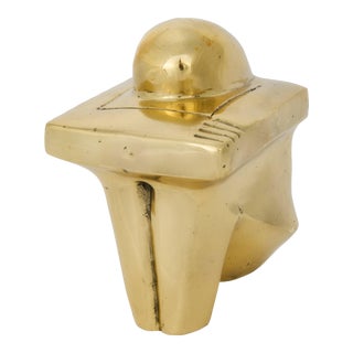 Abstract Brass Figurative Sculpture For Sale