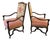 French Country Antique French Louis XV Style Carved Walnut Fauteuil Armchairs, Tree of Life and Leopard Upholstery – Pair For Sale - Image 3 of 10