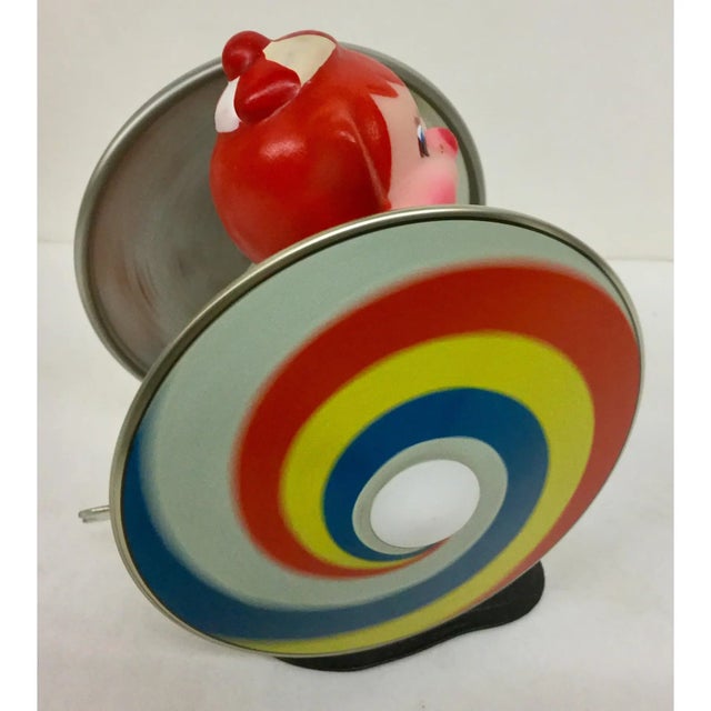 Vintage Wind-Up Toy Bear Whirling Wheel New in Box For Sale In Portland, ME - Image 6 of 9