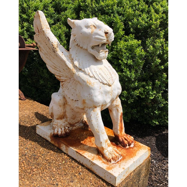 Colgate Estate Cast Iron Griffin Statues A Pair Chairish