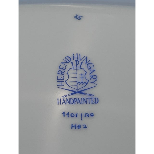 Herend 1990s Herend Rothschild Bird Oval Porcelain Platter For Sale - Image 4 of 4