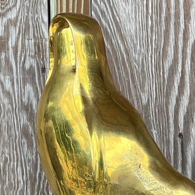 Vintage 1980s Abstract Brass Sculpture For Sale - Image 14 of 14