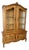 Bookcase Vintage French Louis Xiv Style Oak Glazed Display Cabinet Lot 6490 For Sale