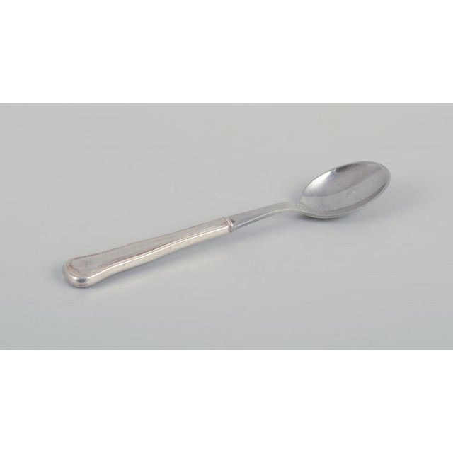 Metal Coffee Spoons and Marmalade Spoon by Georg Jensen for Cohr, 1920s, Set of 6 For Sale - Image 7 of 9