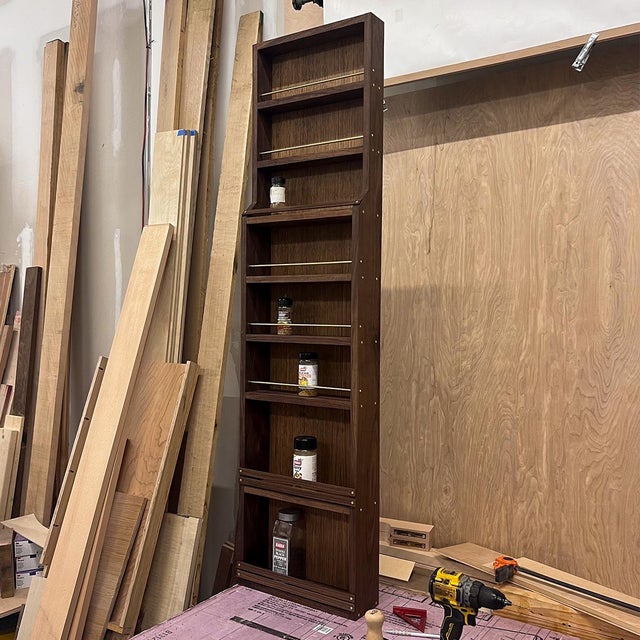 Mid-Century Modern Walnut Spice Rack For Sale In Birmingham - Image 6 of 9