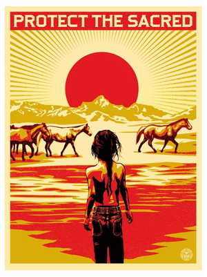 Shepard Fairey, Protect The Sacred, 2014, Handsigned Screenprint