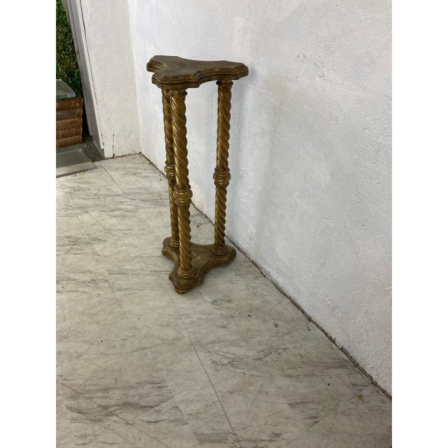 1950s Vintage Italian Venetian Gold Pedestal For Sale - Image 5 of 10